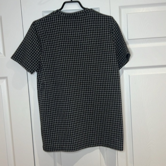 Man Dogtooth Jaguard T-shirt Charcoal - Picture 3 of 3